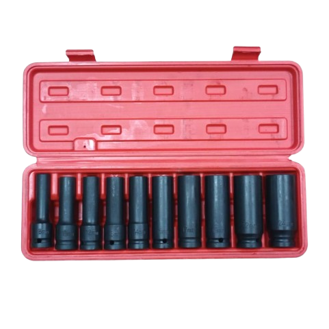 Juego De Copas Negras X10 Pcs  (8-10-12-13-14-15-17-19-22-24Mm) Io Company - 1108A
