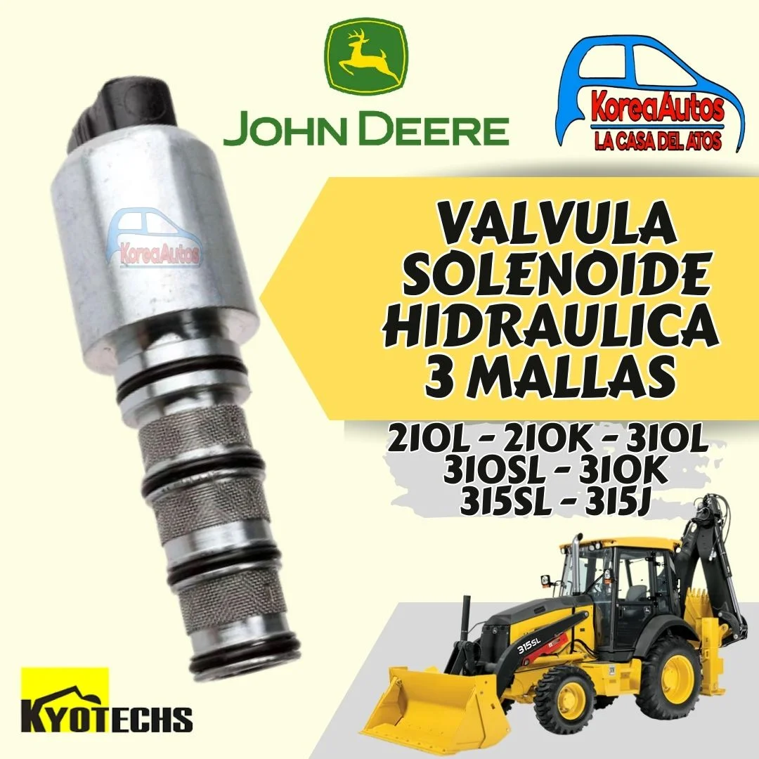 [M002] Valvula Solenoide Hidraulica 3 Mallas John Deere - Kyotechs At310587