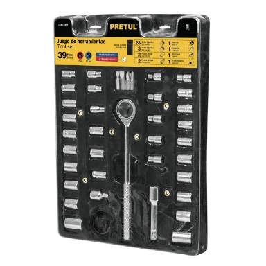 [23973] Juego Rachet, Copas Y Puntas Mando 1/4, 3/8 Y 1"