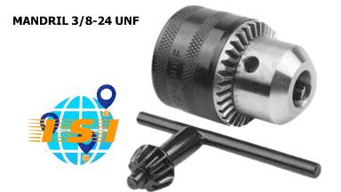 [X1001] Mandril 3/8" - 24 Unf Para Taladro  -  Kc1001