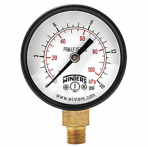 Manometro 50Mm Caratula 2"0-300Psi