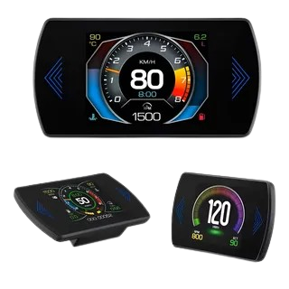 [X0031] MONITOR  P12S PANTALLA FRONTAL  VELOCI­METRO ALARMA DE COCHE OBD HUD MULTIFUNCION MEDIDOR DIGITAL DE CON ESCANER ESPAÑOL