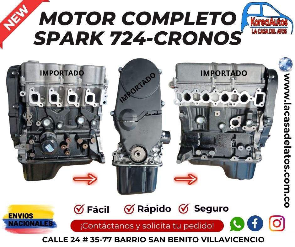 [30302] Motor Chevrolet Spark 724 Cronos - B10S