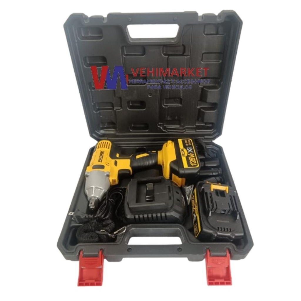 PISTOLA DE IMPACTO INALAMBRICA 128V CON CARGADOR Y BATERIA PRTOOL - PI353D