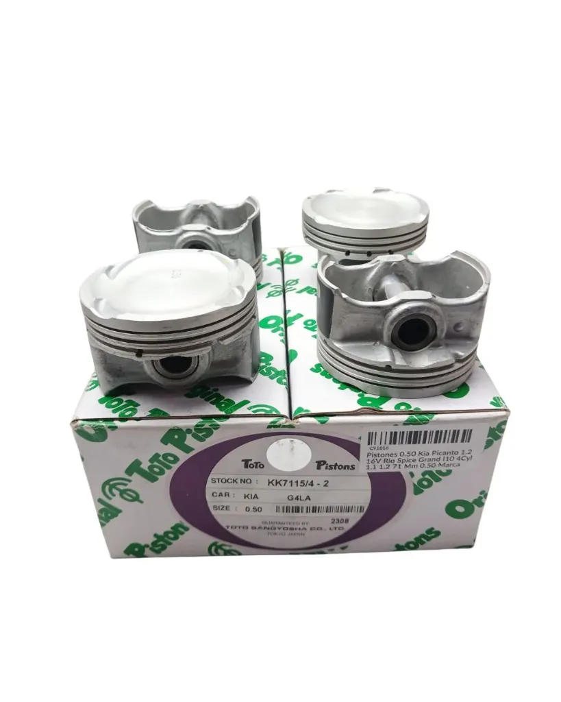 [C91816] Pistones 0.50 Kia Picanto 1.2 16V Rio Spice Grand I10 4Cyl 1.1 1.2 71 Mm 0.50 Marca Toto Kk7115-2-050
