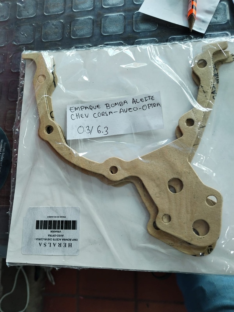 EMPAQUE BOMBA ACEITE CHEVROLET CORSA-AVEO-OPTRA vra4006