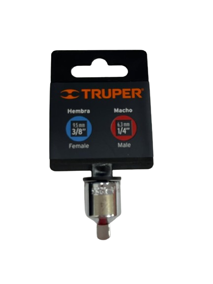 Adaptador Para Ratchet De Mando 3/8 A Mando 1/4 Truper