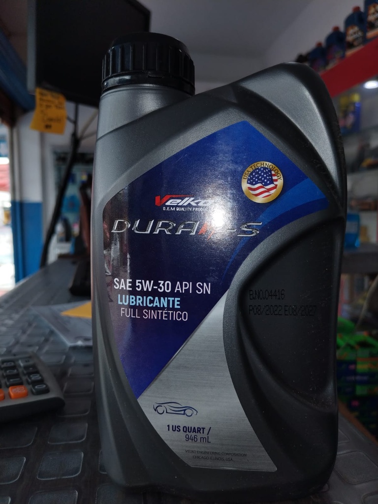 ACEITE SINTETICO SAE 5W30 API SN 1/4 