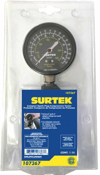 Reloj De Compresion 50-300 Psi - Surtek