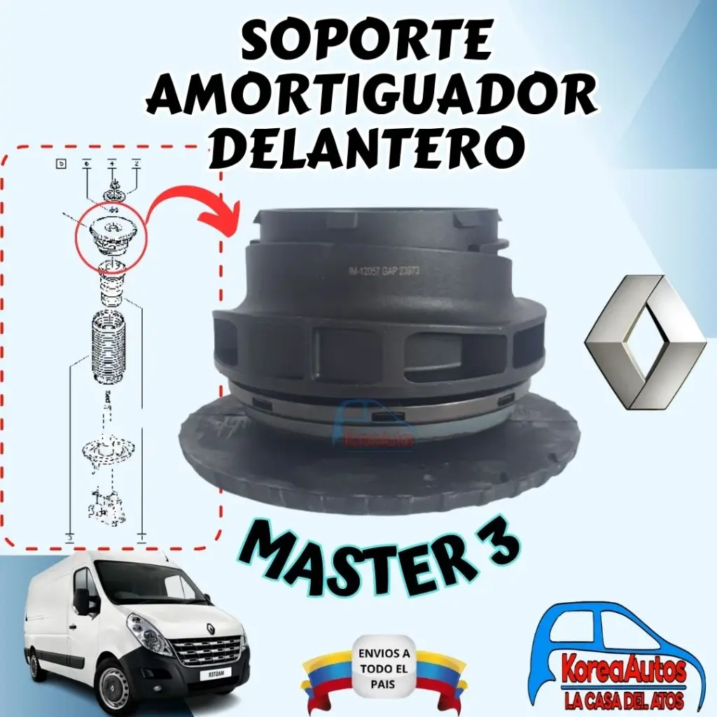 SOPORTE AMORTIGUADOR DELANTERO RENAULT MASTER 3/15 543207065R