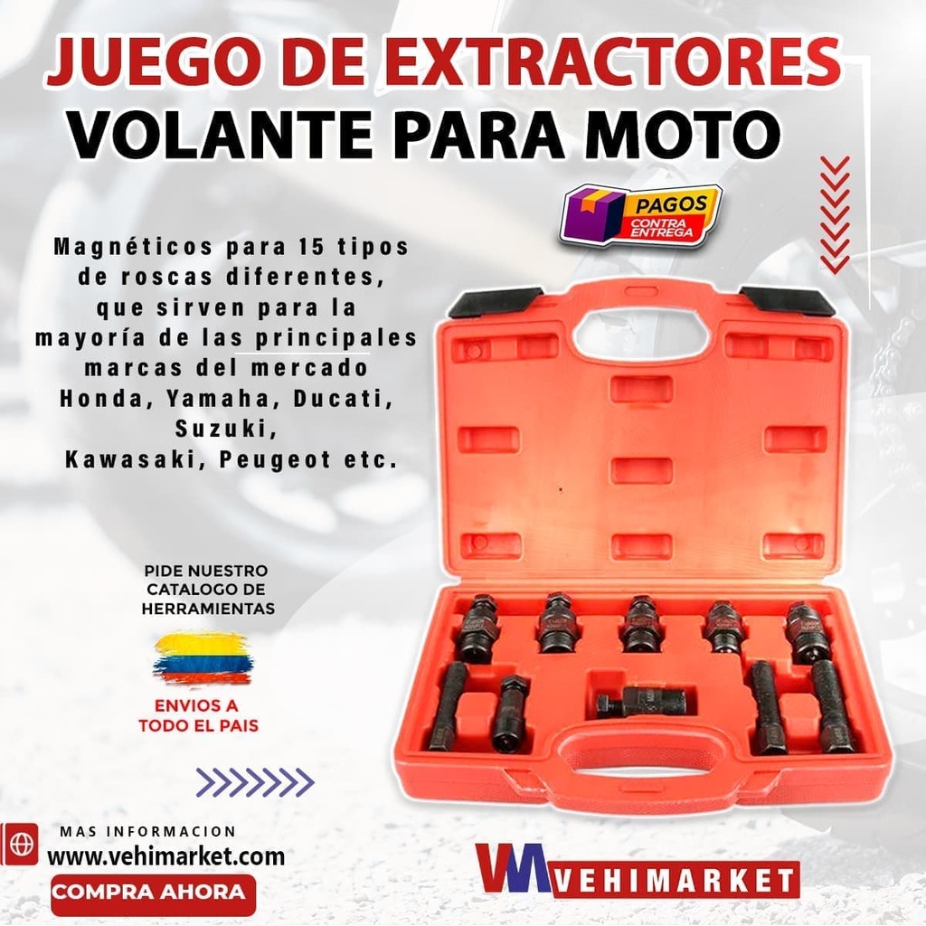 EXTRACTOR VOLANTE PARA MOTO X10 PCS FERRE - 11870