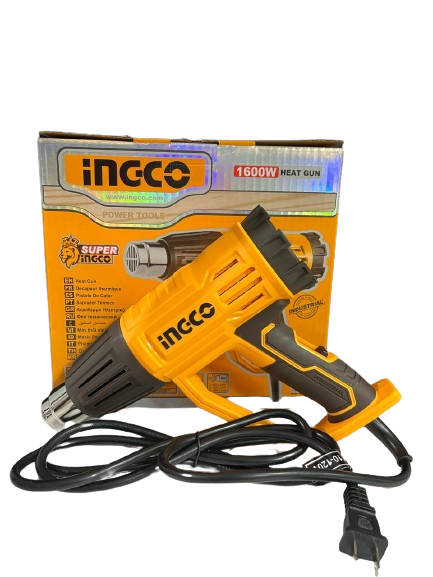 PISTOLA DE CALOR 110/120V 60HZ 1600W 450/550ºC CON BOQUILLA Y RASPADOR INGCO - UHG160047