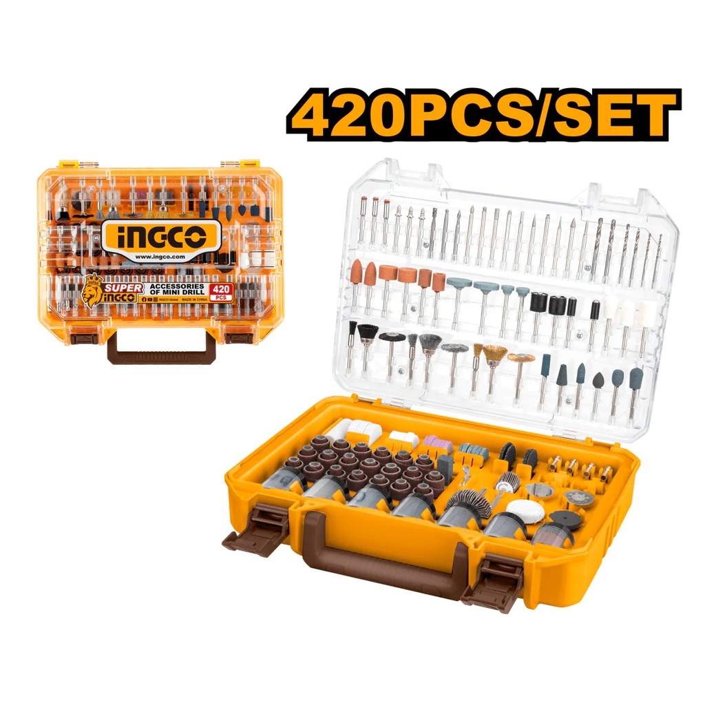 [X11884] Set Accesorios Para Motortool 420 Pcs Ingco- Akmg4208