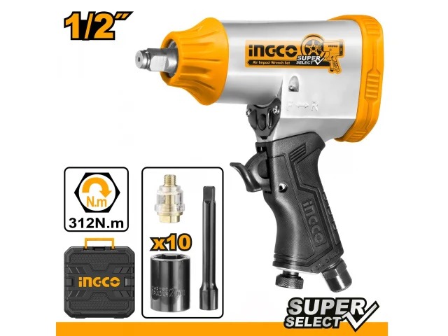 [X10655] Set Llave De Impacto Neumatica 1/2 7000Rmp - Aiw12312