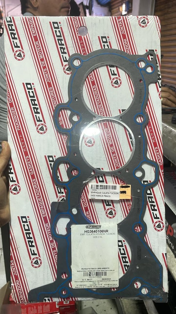 EMPAQUE CULATA TUCSON IX35 MARCA FRACO HG3640106NR