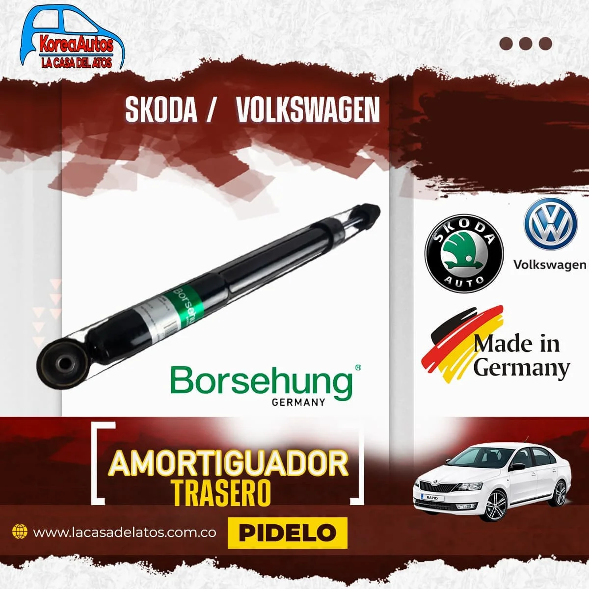 Amortiguador Trasero Volkswagen Golf - Jetta Vw5051