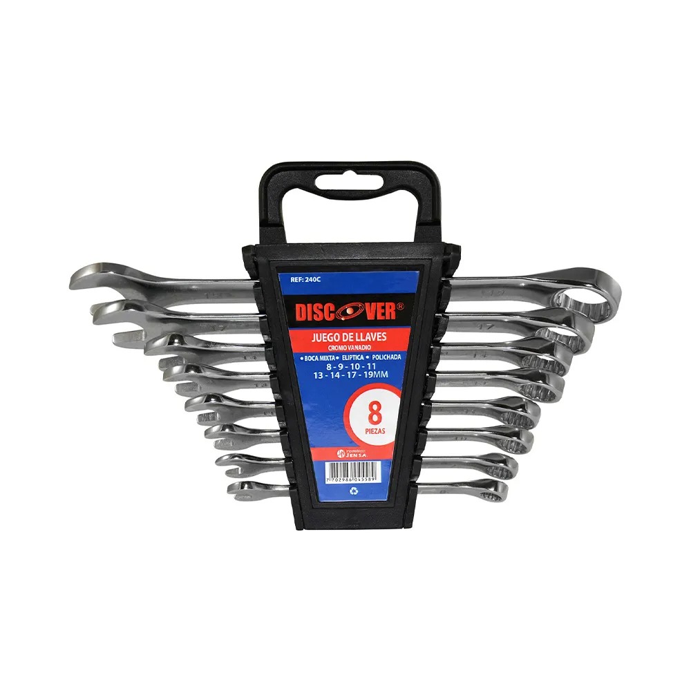 Juego De 8 Llaves Mixtas 8 A 19 Mm Discover - 240 C