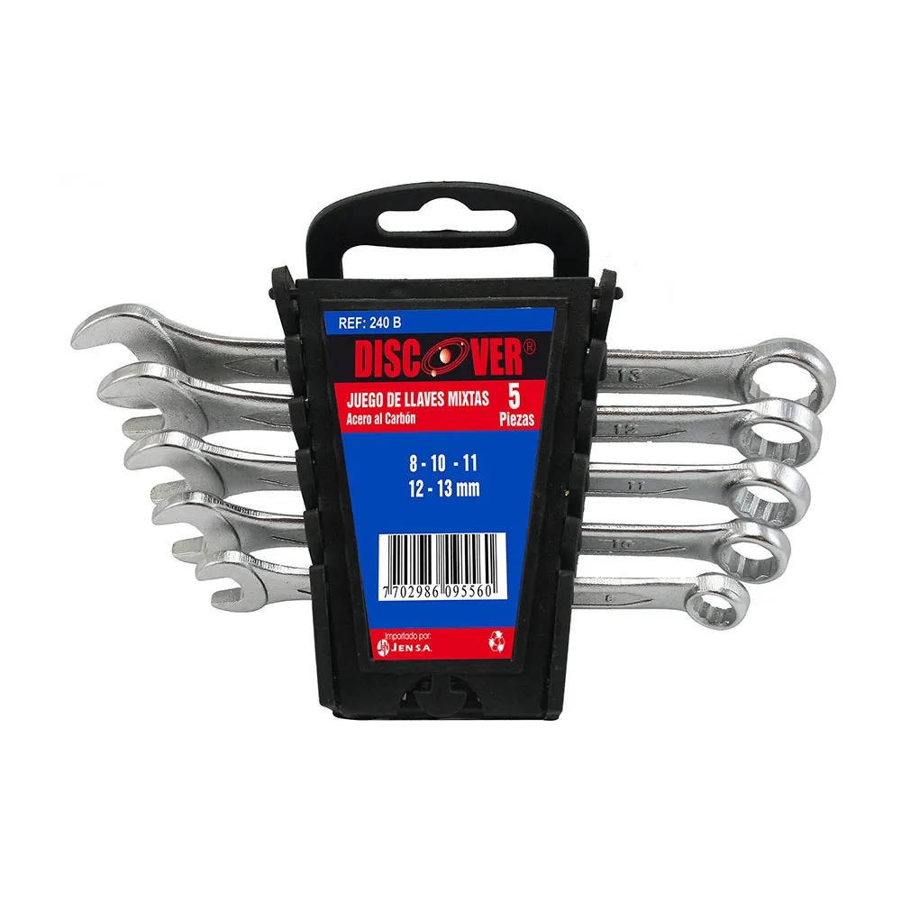 JUEGO DE 5 LLAVES MIXTAS 8 A 13 MM DISCOVER - 240B