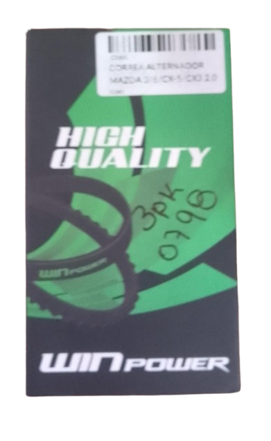 [C1661] CORREA ACCESORIOS MAZDA 3 6 CX-5 CX3 2.0 MARCA WIN POWER (3PK0798)