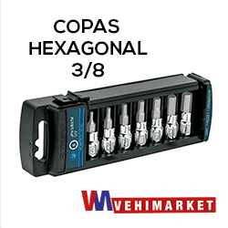 JUEGO DE 7 COPAS PUNTA BRISTOL MANDO 3/8" METRICAS - TRUPER