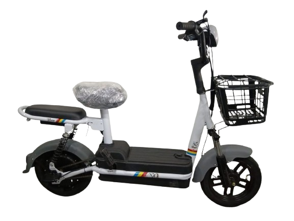 Bicimoto Electrica Modelo New Yo (Blanco-Gris)