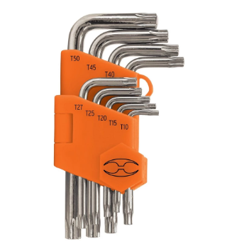 JUEGO DE 9 LLAVES TORX CON ORGANIZADOR ABATIBLE - TRUPER