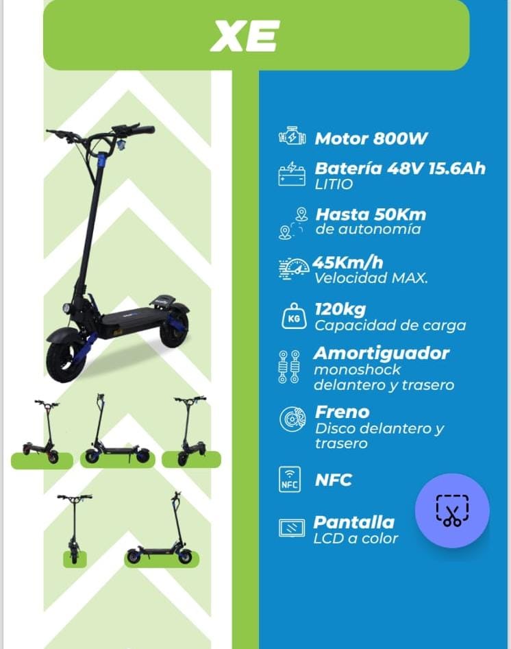 Scooter Monopatin Xe (Rojo)