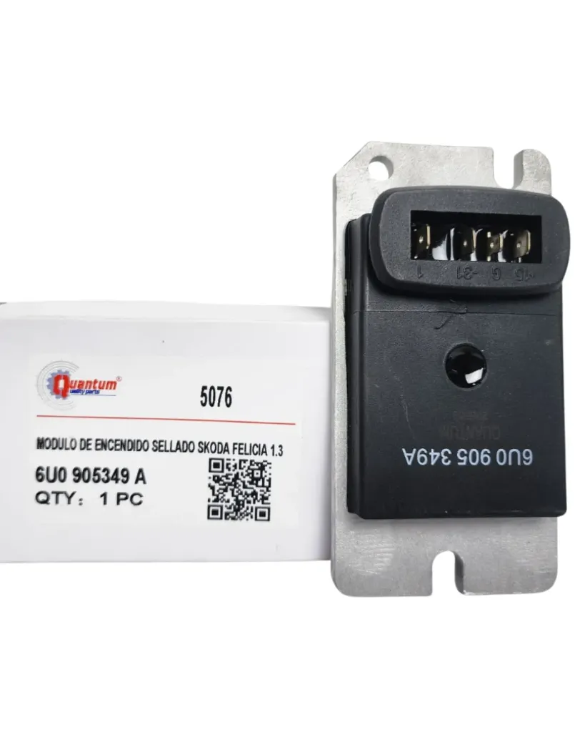 MODULO DE ENCEDIDO SELLADO SKODA FELICIA 1.3 MARCA QUANTUM 6U0 905349 A 5076 NUEVO