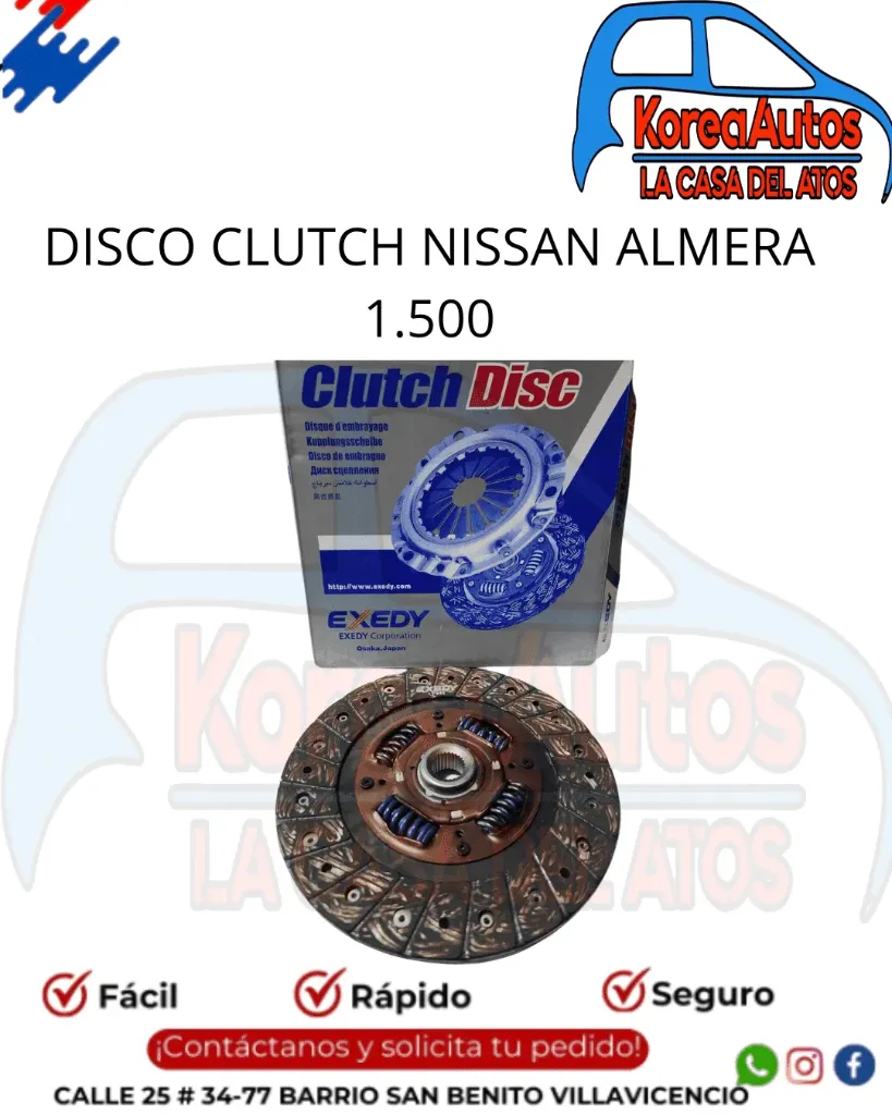 Disco Clutch Nissan Almera 1.5 - ORIGINAL JAPON - NSD176U