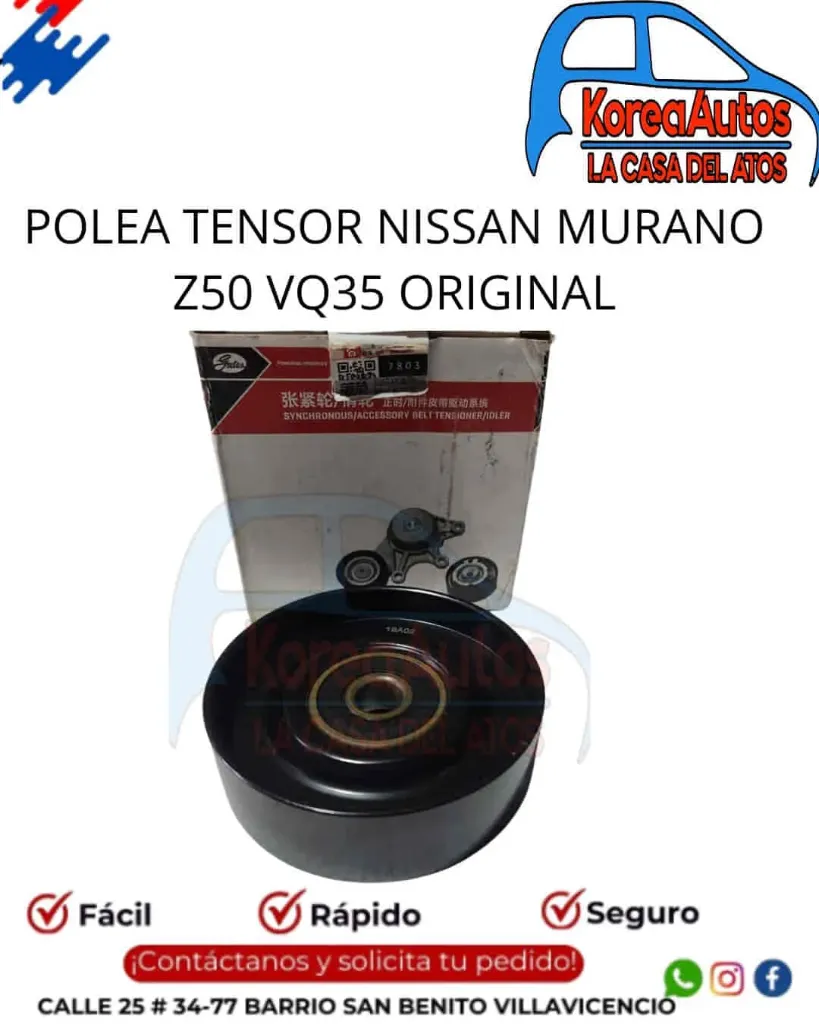 Polea Tensor Nissan Murano Z50 VQ35 - GATES ORIGINAL - 11925-31U0C