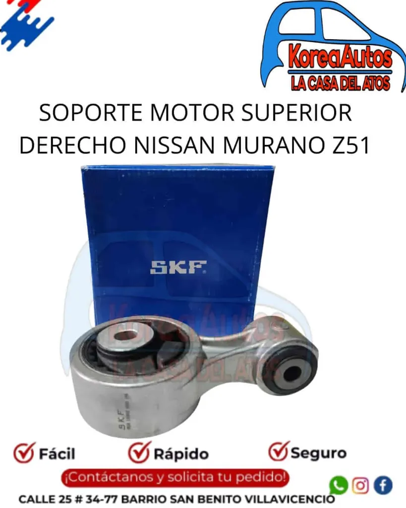 Soporte Motor Superior Derecho Nissan Murano Z51 - SKF ORIGINAL - 11350-JP00B