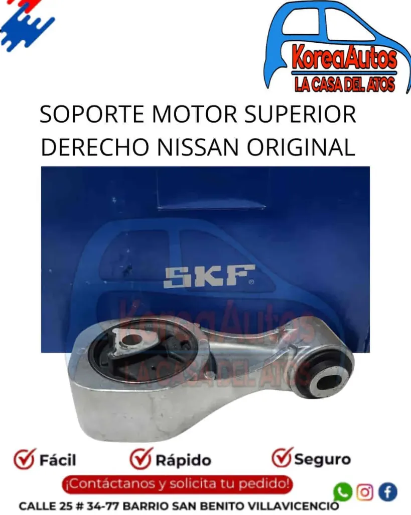 SOPORTE MOTOR SUPERIOR DERECHO NISSAN SENTRA B17 - SKF ORIGINAL - 11350-1kc0a
