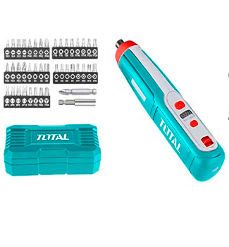 ATORNILLADOR 1/4" BATERIA  4V 4NM C/ 10 PUNTAS INTERCAMBIABLES