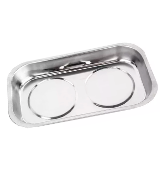 BANDEJA MAGNETICA RECTANGULAR ACERO INOX 242X132MM 2 MAGNETOS
