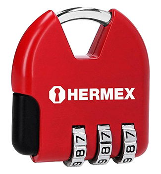 CANDADO DE CABLE CON COMBINACION,10MM Z 1.20 M, HERMEX