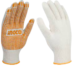 GUANTES ALGODON PVC PUNTO 1 CARA T10 - hgvk05