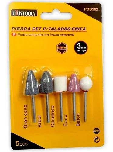 PIEDRA SET 5PCS P/TALADRO CHICA- PDB502