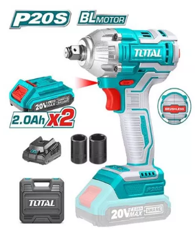 PISTOLA IMPACTO INALAMBRICA 1/2 20V TOTAL - UTIWLI2038