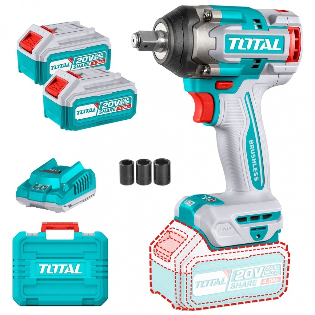 LLAVE DE IMPACTO  BAT LIT-ION 20V 500NM UTIWLI2050 SIN ESCOBILLAS