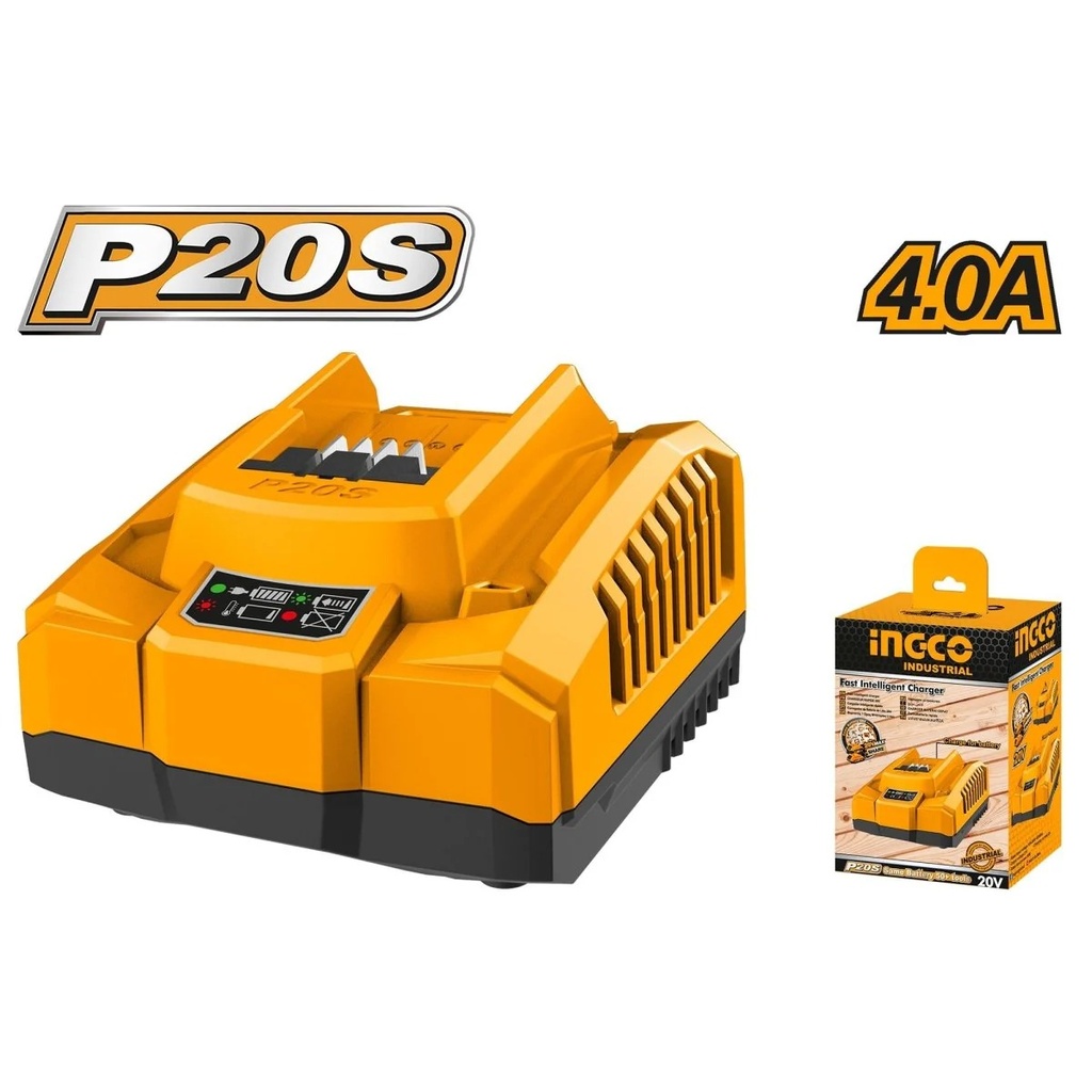Cargador  Rapido Inteligente 20V 4.0 Ah Ufcli20411 Ingco