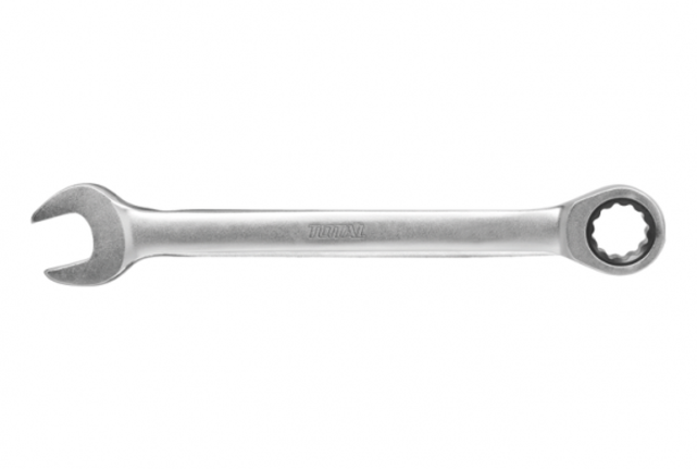 LLAVE COMBINADA CON RATCHET CROMADA MATE 12MM LARGO 171MM - TOTAL - TCSPAR121