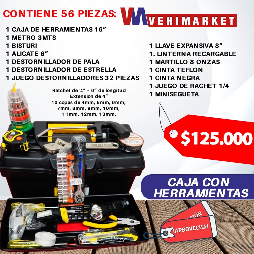 Combo Caja De Herramienta