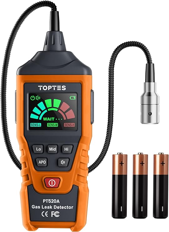 Detector De Gas Natural/Propano/Metano/Butano Para El Hoagar/Rv Portatil Incluye 3 Baterias - Pt520A