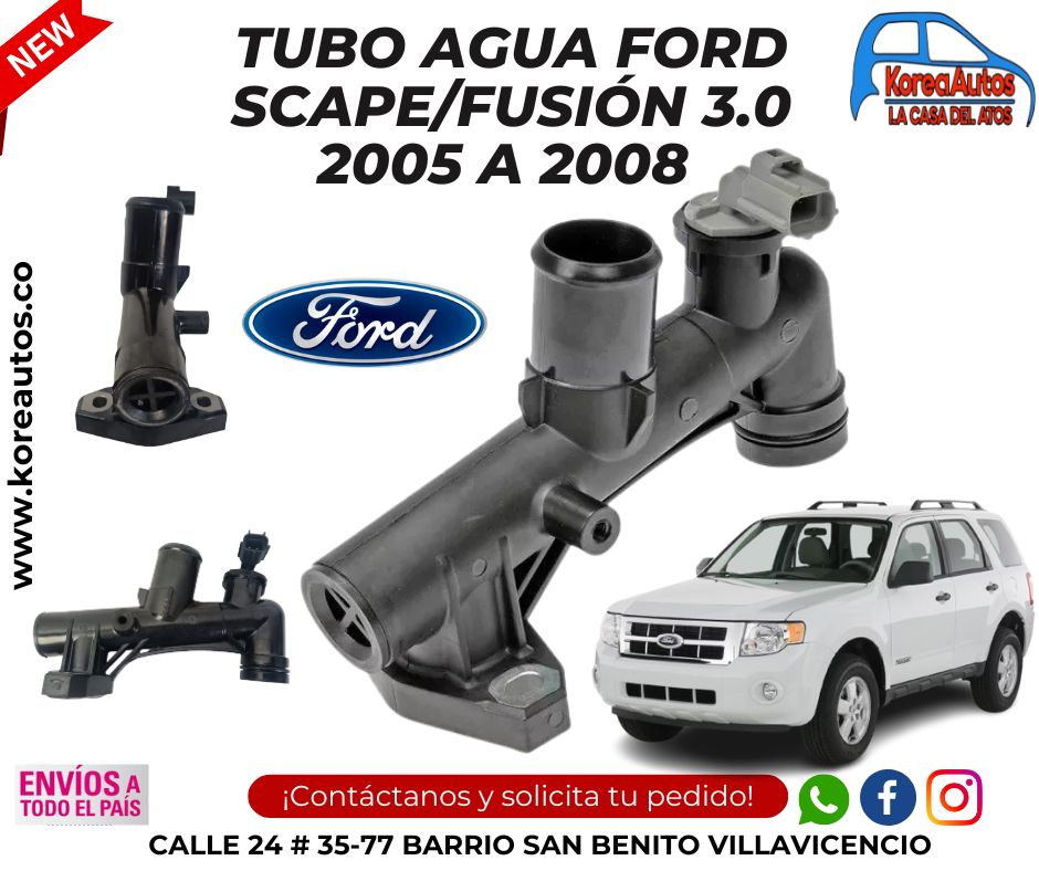 [90281] Tubo Agua Ford Scape 2005 2008 3.0  Fusion 902-031
