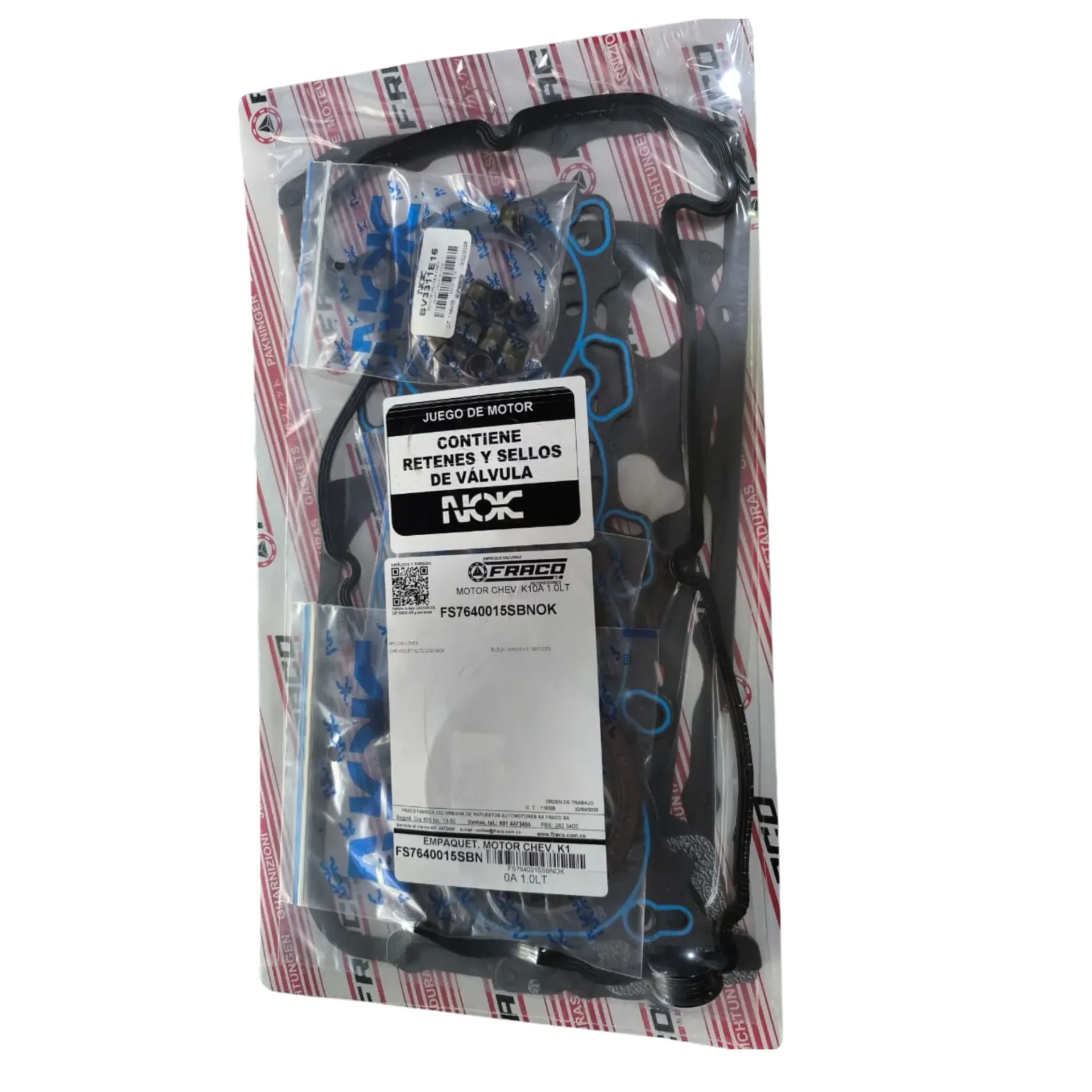 Empaquetadura Motor Chevrolet Alto K10A 1.0 Marca Fraco Fs7640015sbnok