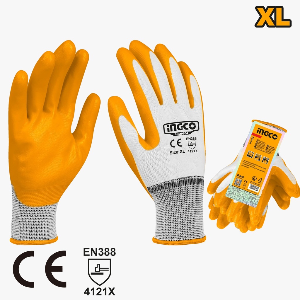 Guantes De Nitrilo Talla Xl Hgng04- Ingco