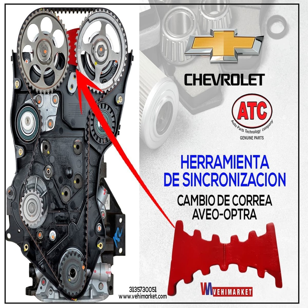 [X0106] Herramienta Sincronizacion Chevrolet Aveo Optra