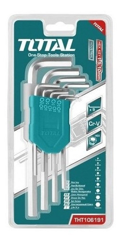 [X10533] Juego 9 Llaves Bristol Largas Hexagonales Cr-V 1.5-10Mm- Tht106191