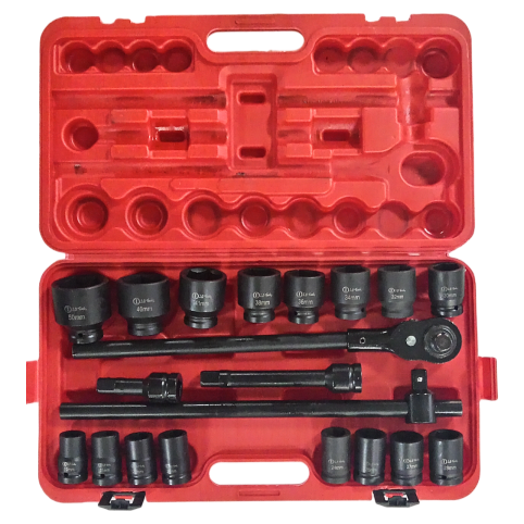 [X11467] JUEGO COPAS IMPACTO NEGRA X21 PIEZAS 3/4 19-50MM - 4507