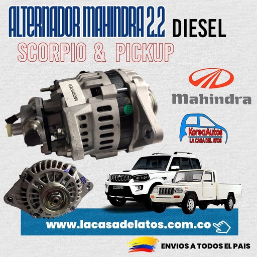 [8114] ALTERNADOR MAHINDRA SCORPIO PICK UP DIESEL 2.2